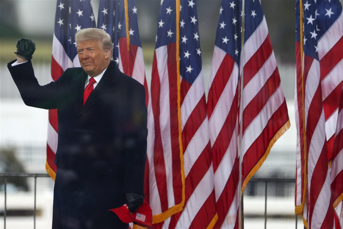 <i>Tasos Katopodis/Getty Images</i><br/>See the gap in Donald Trump's January 6 call logs. Trump is seen here at the 