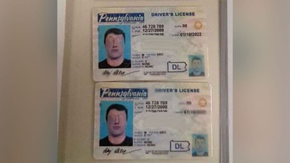<i>From US Customs and Border Protection</i><br/>Counterfeit driver licenses like these were seized by CBP officers in Cincinnati.