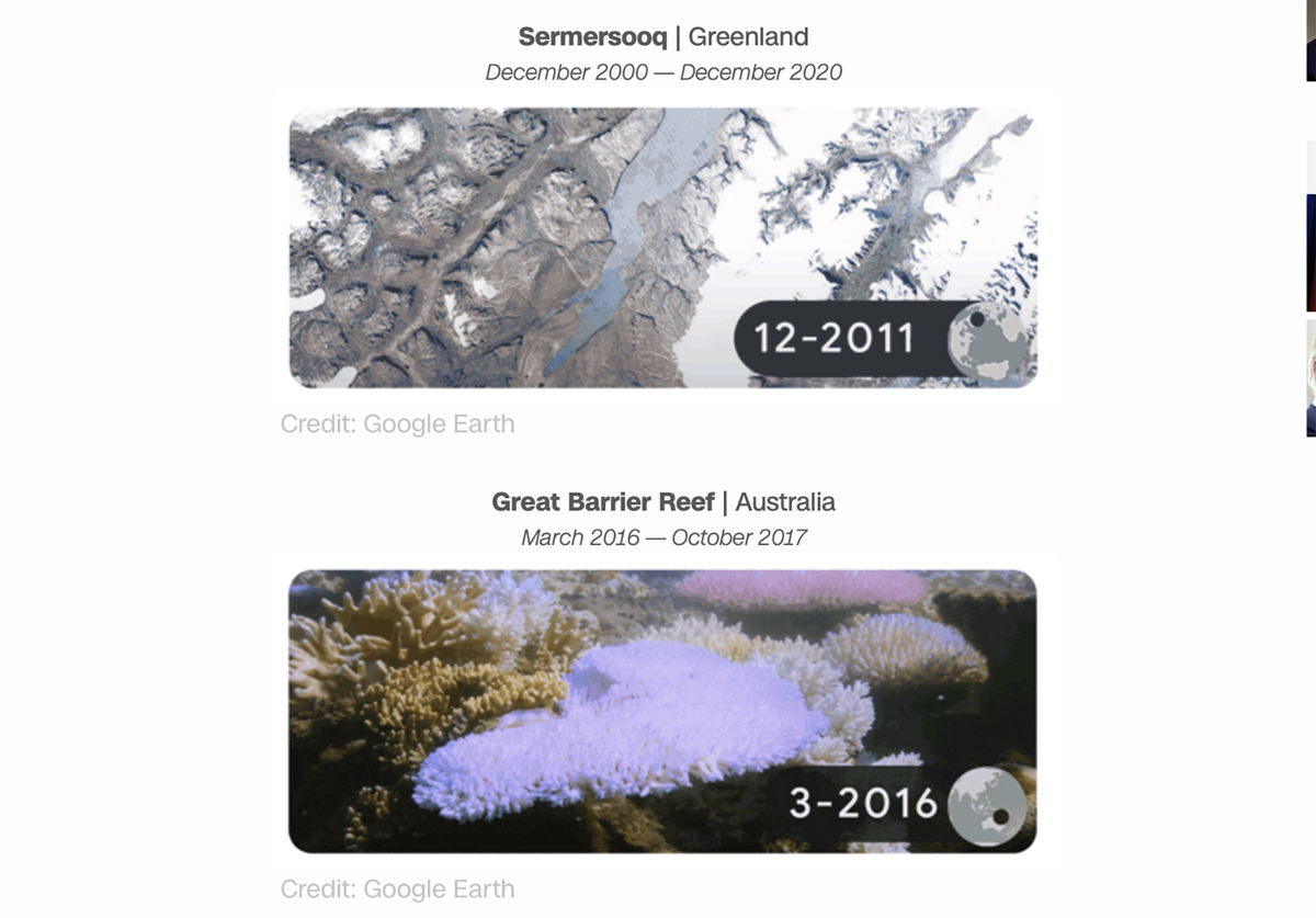 <i>From Google</i><br/>Google marks Earth Day with doodle showing the stark impacts of the climate crisis.