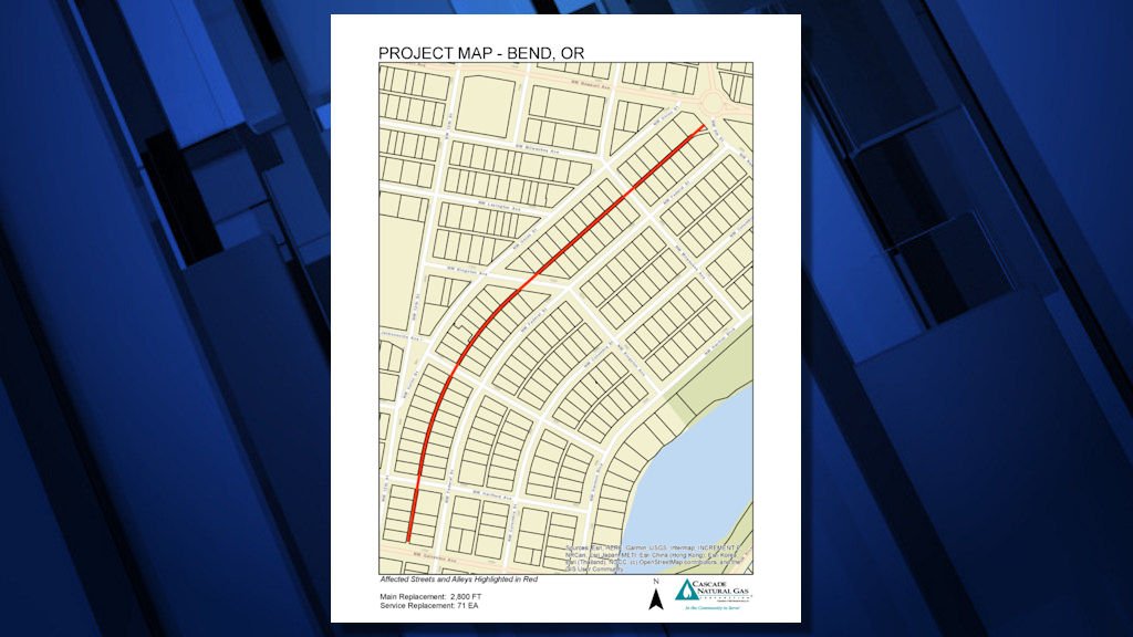 Cascade Natural Gas to replace pipelines over five-block stretch of NW Bend alley