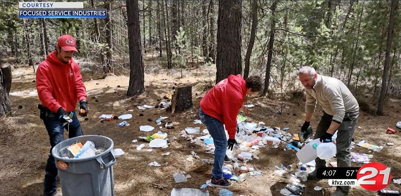 La Pine contractor arranges Memorial Day cleanup effort, also dousing campfires