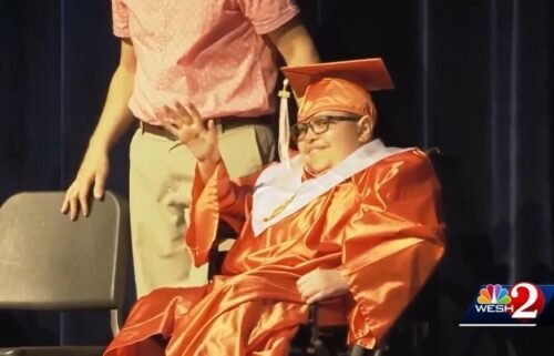 A young man who has been battling brain cancer for almost a decade had one last wish: to graduate from Boone High School.