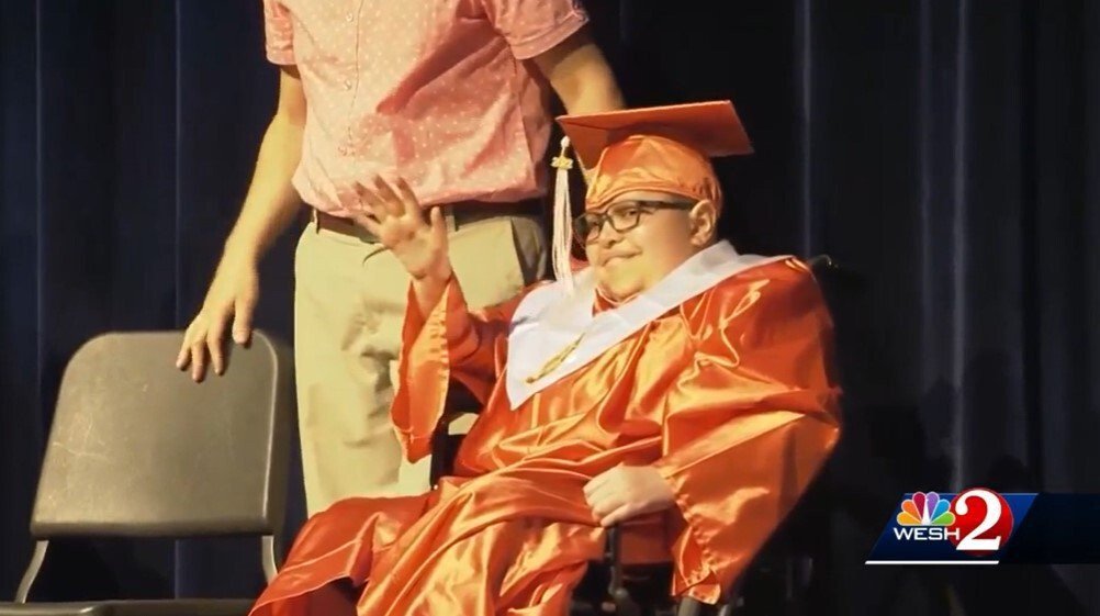 <i>WESH</i><br/>A young man who has been battling brain cancer for almost a decade had one last wish: to graduate from Boone High School.