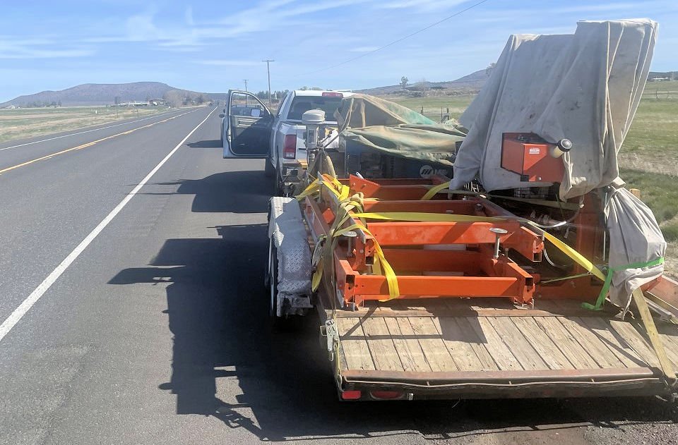 Deschutes County sheriff's deputies stopped pickup truck and trailer loaded with items allegedly stolen at property east of Sisters 