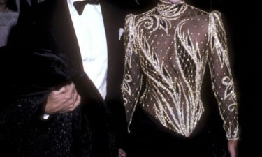 Bob Mackie and Cher attend the Metropolitan Museum's Costume Institute Gala Exhibition of "Costumes of Royal India" in New York City in December 1985.