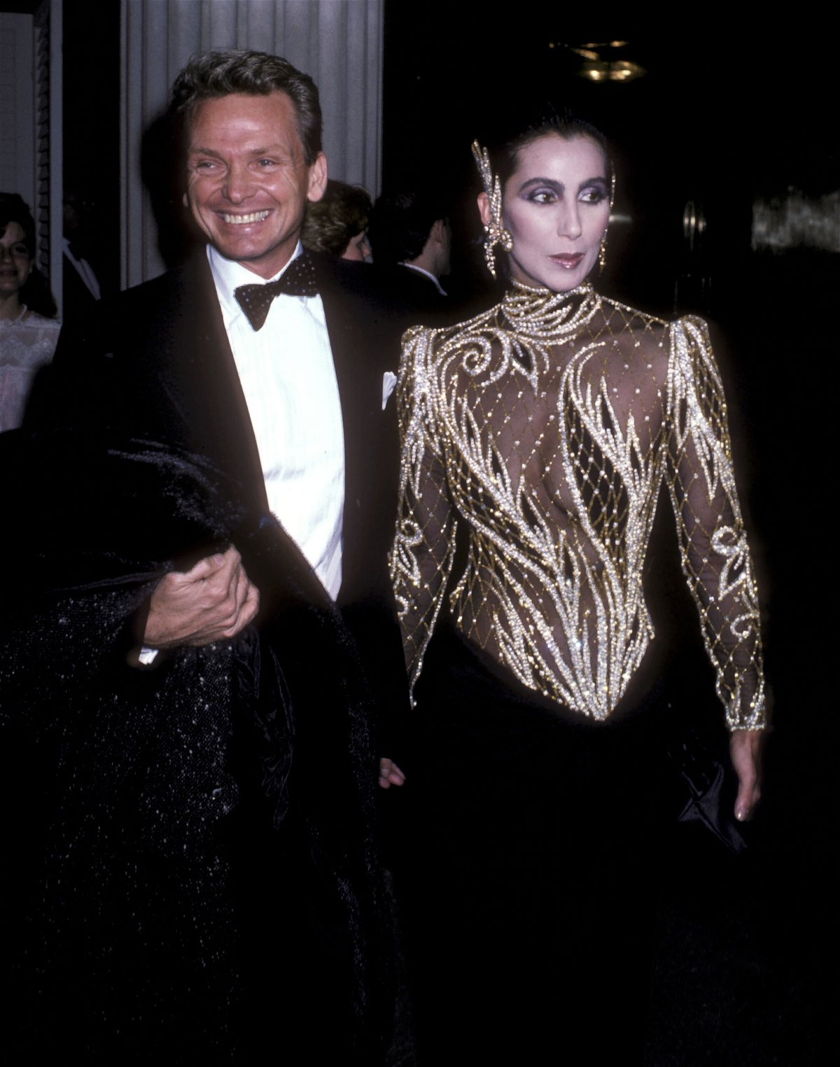 <i>Ron Galella/Ron Galella Collection/Getty Images</i><br/>Bob Mackie and Cher attend the Metropolitan Museum's Costume Institute Gala Exhibition of 