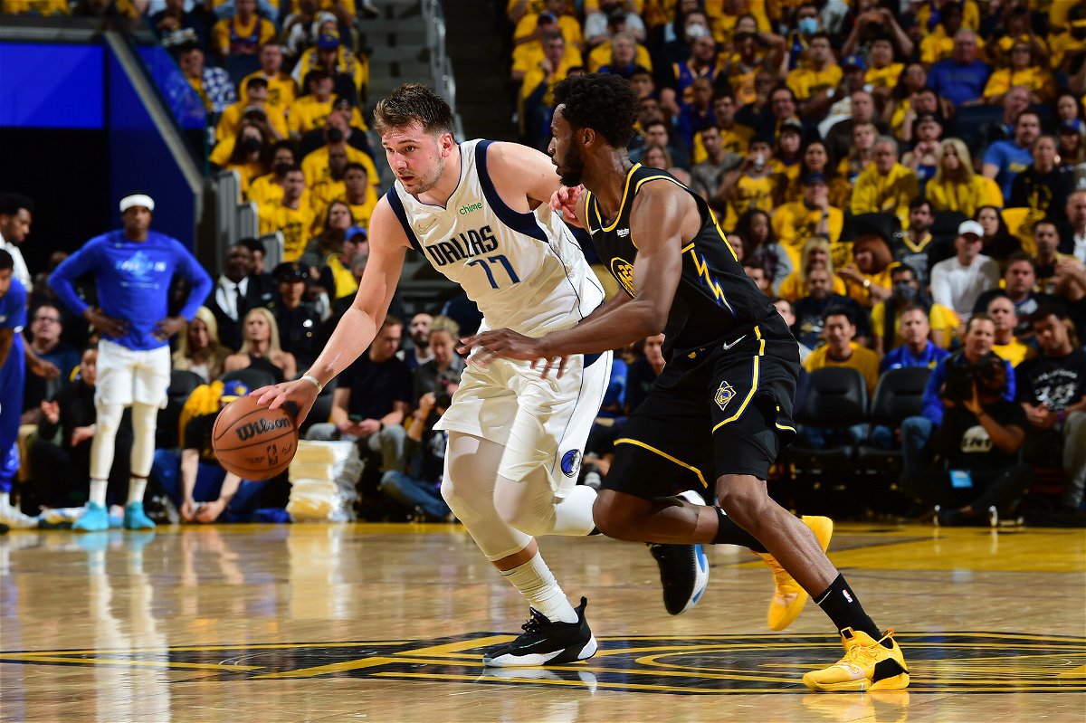 <i>Noah Graham/NBAE/Getty Images</i><br/>The Warriors' exceptional defense shut down Luka Doncic and the Mavs.