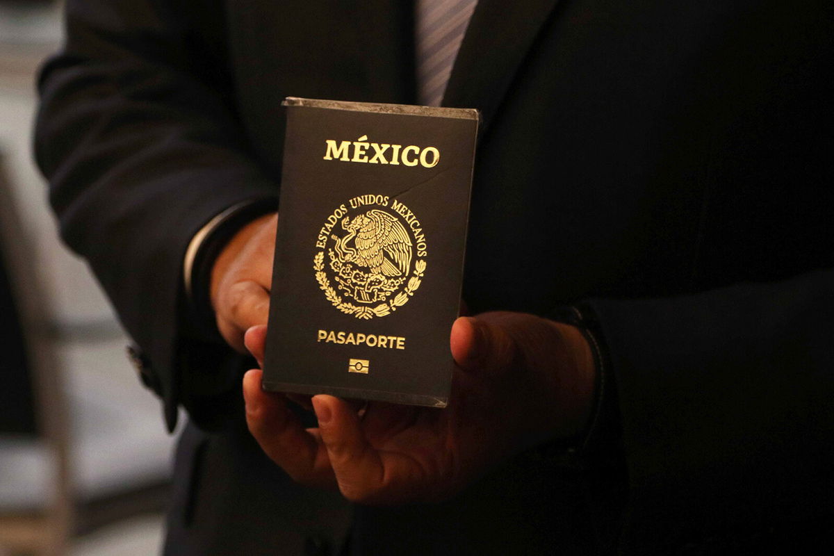 <i>Carlos Mejía/EELG/GDA/AP</i><br/>How much travelers pay for some of the world's most expensive passports. A new type of electronic passport that has a chip and a polycarbonate sheet is shown in 2021.