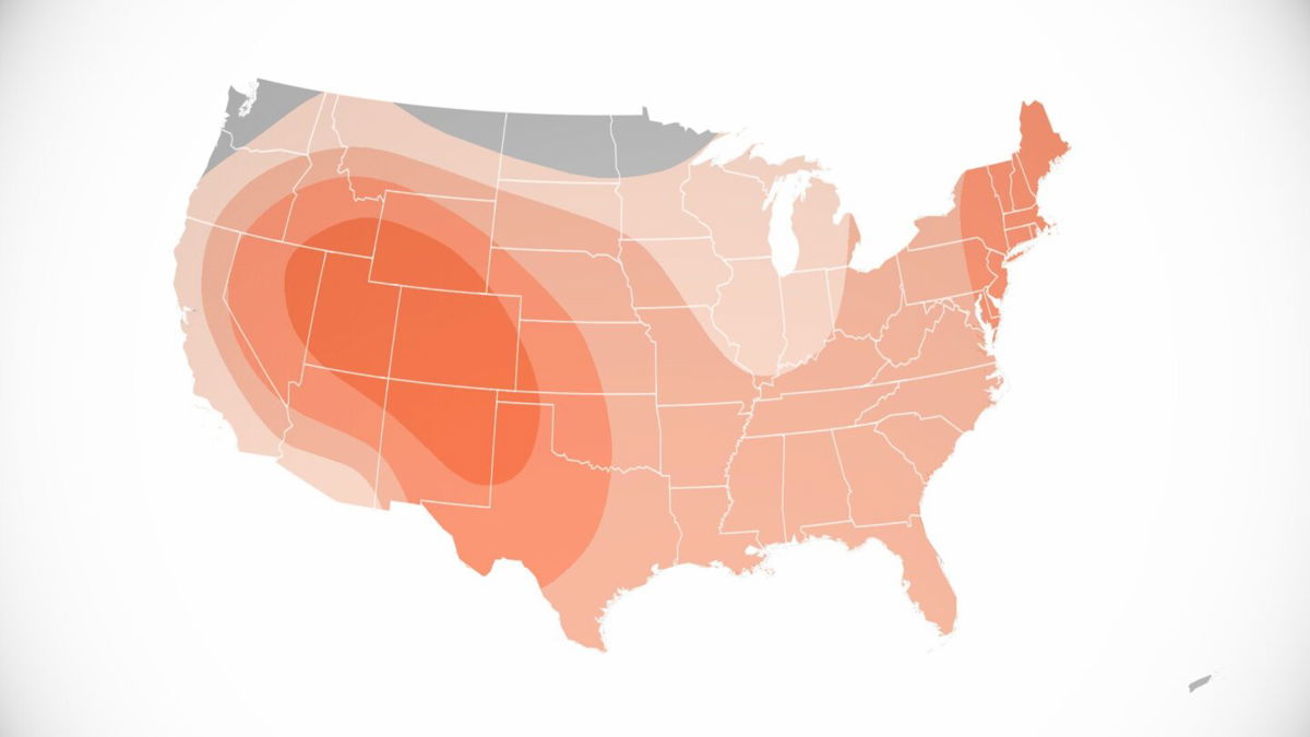 <i>CNN Weather</i><br/>Nearly the entire contiguous US is expected to have above-normal temperatures this summer