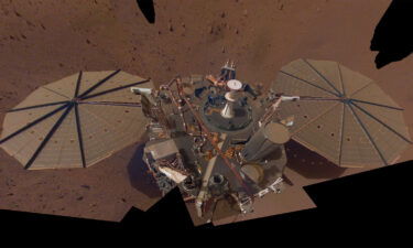 A selfie captured by InSight shows a buildup of dust on its solar panels. The NASA InSight lander
