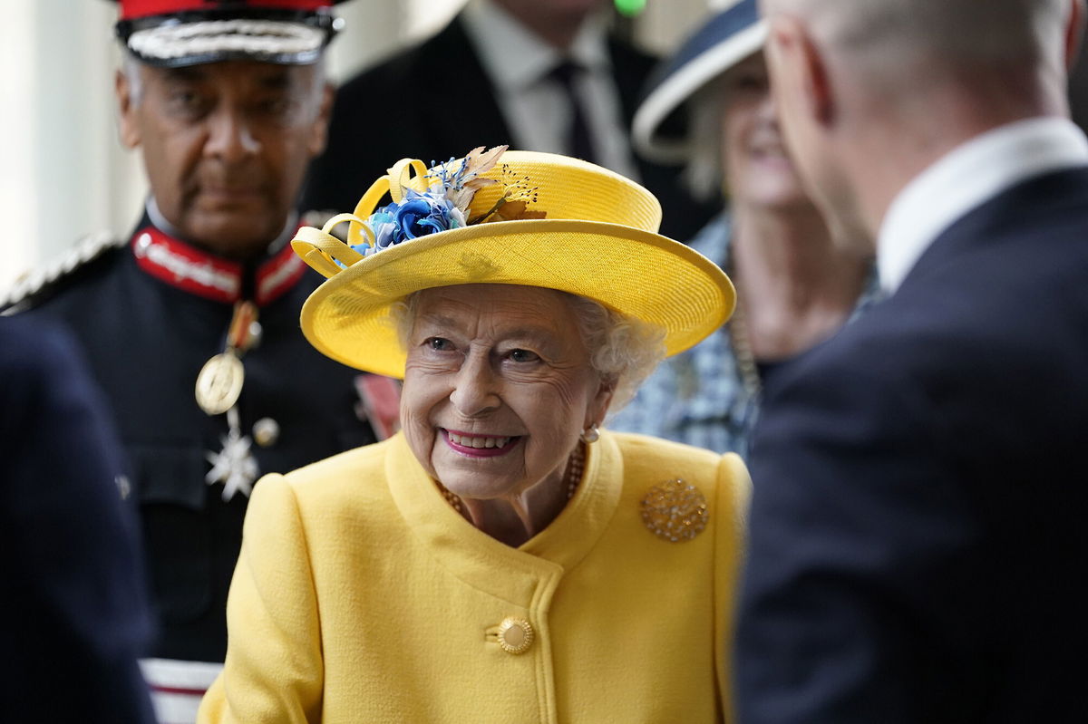 <i>Andrew Matthews/Getty Images</i><br/>Queen Elizabeth II at Paddington station on May 17.