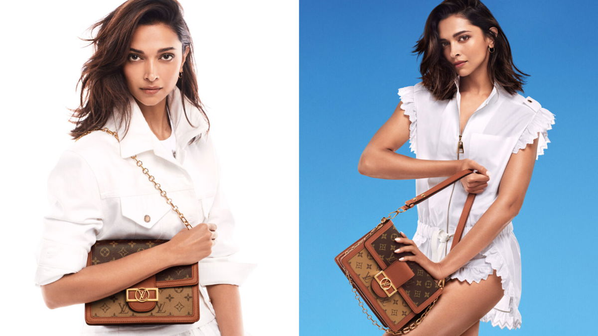 <i>Louis Vuitton</i><br/>Campaign images show Padukone modeling Louis Vuitton's new Dauphine bag.