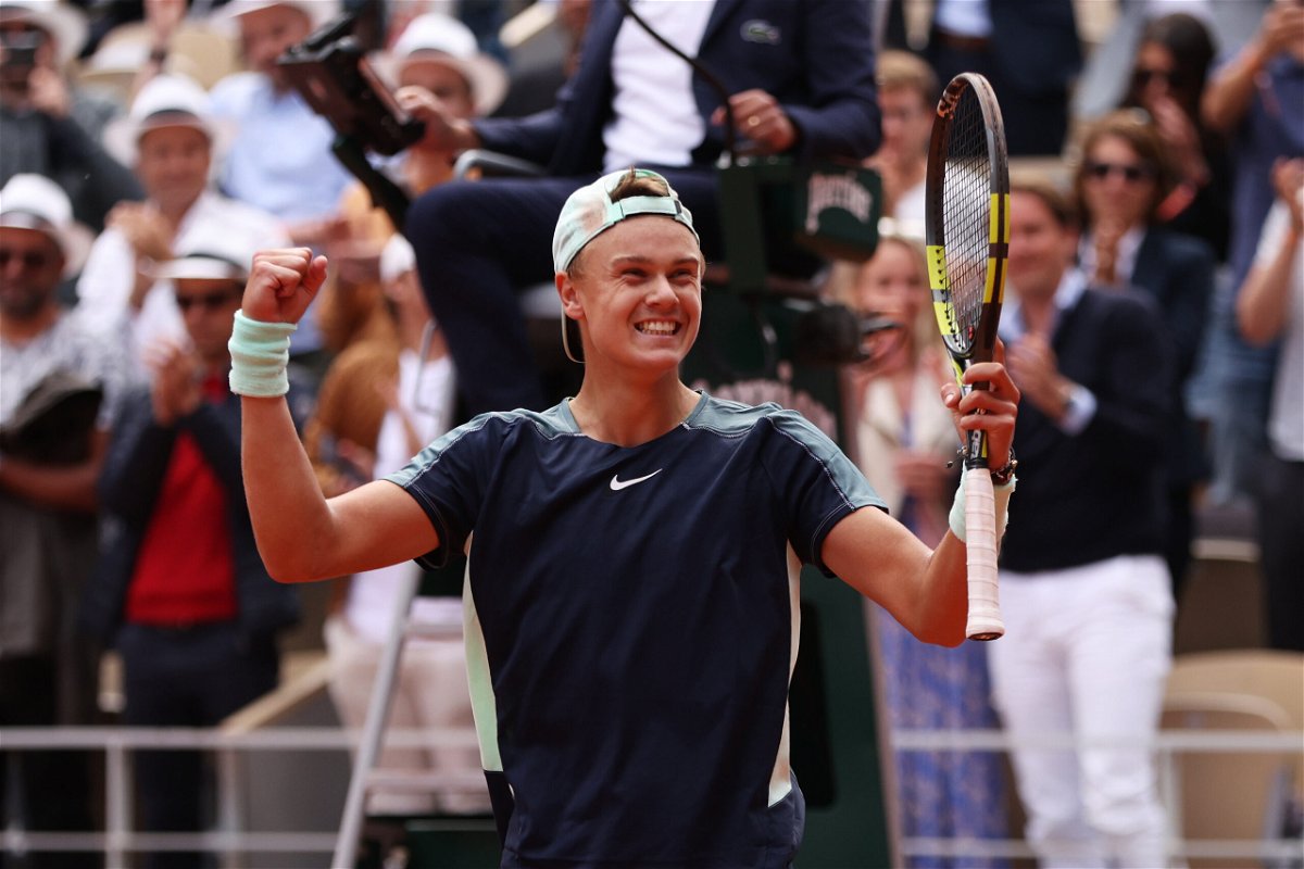 <i>Clive Brunskill/Getty Images Europe/Getty Images</i><br/>Danish teenager Holger Rune completed arguably the biggest upset of the French Open so far as he beat fourth seed Stefanos Tsitsipas 7-5 3-6 6-3 6-4.