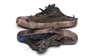 The "extremely worn" Balenciaga sneakers raising eyebrows online.