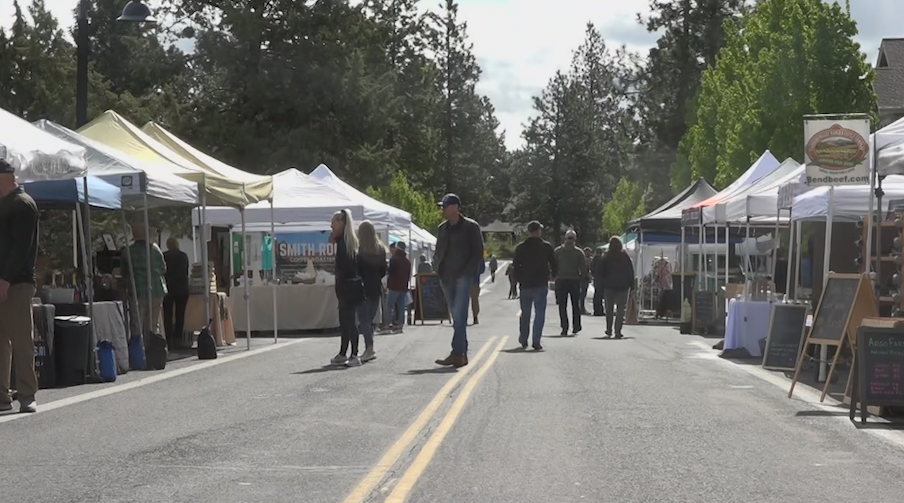 People and vendors fill the streets for return of the NorthWest Crossing Farmers Market
