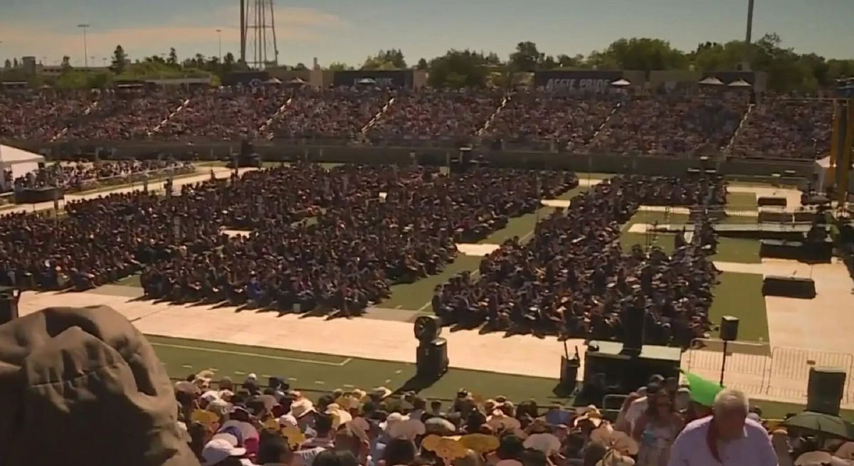 <i>KOVR</i><br/>UC Davis canceled commencement Friday after the high heat led to dozens of calls for medical help and sent several people to the hospital.