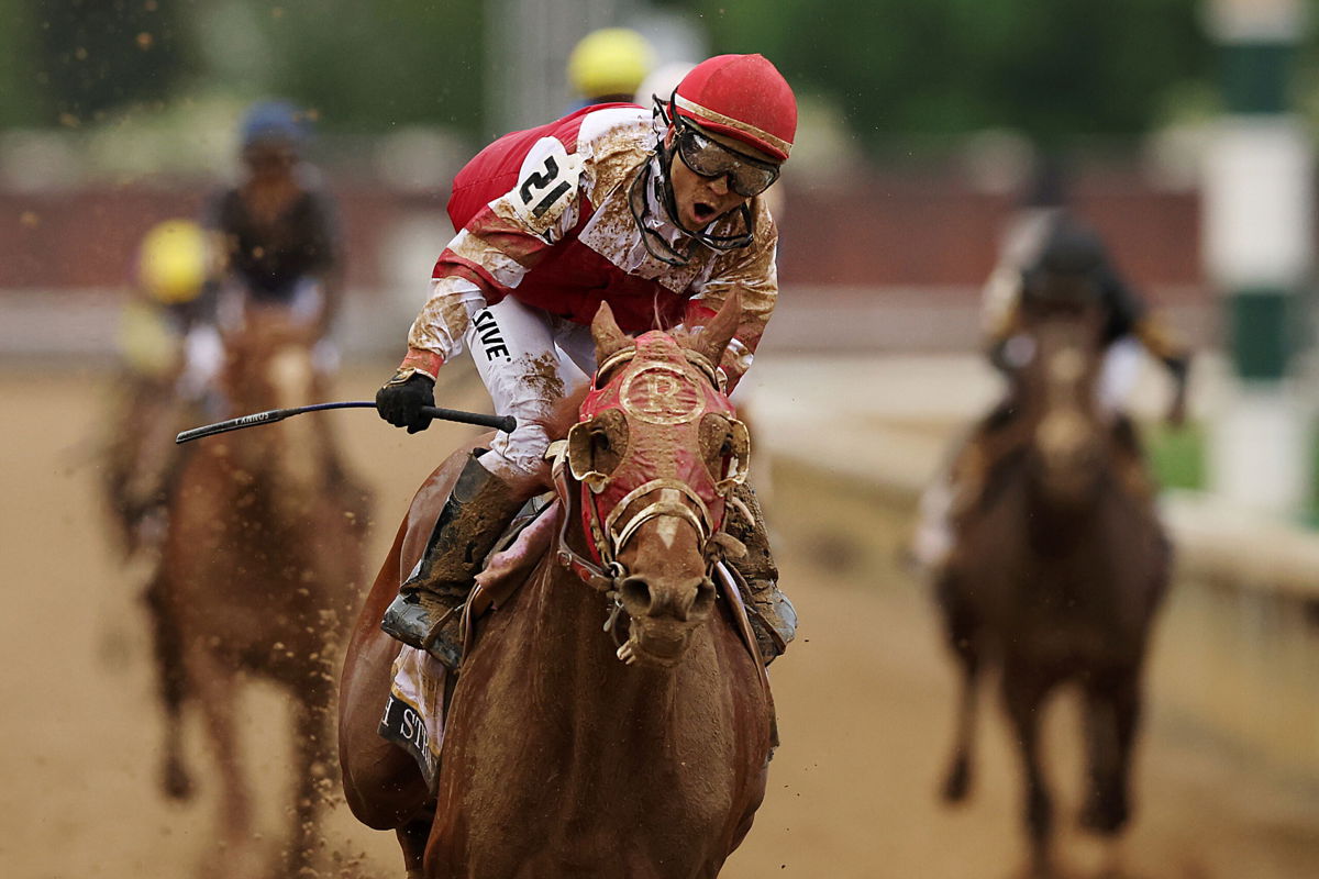 <i>Ezra Shaw/Getty Images</i><br/>Rich Strike skipped the Preakness Stakes in order to rest for the Belmont.