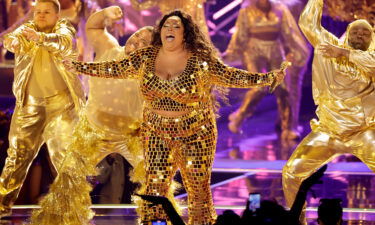 Lizzo performs onstage during the 2022 BET Awards at Microsoft Theater on Sunday in Los Angeles.