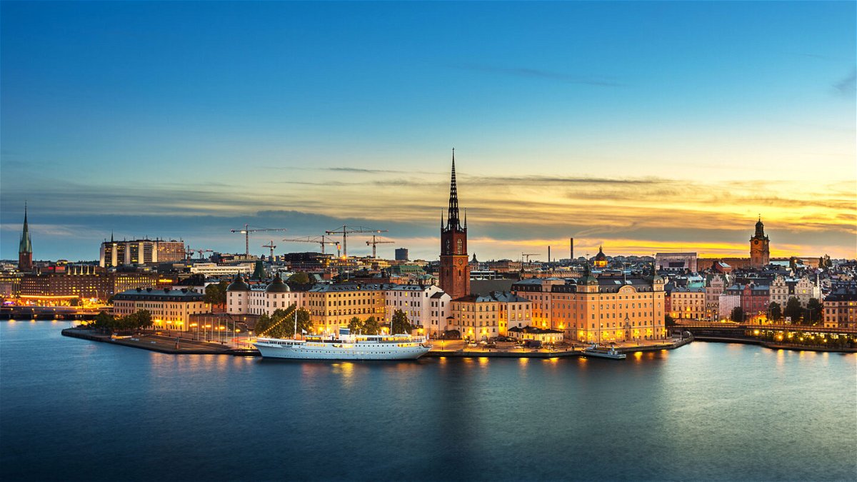 <i>K'Nub/Moment RF/Getty Images</i><br/>Twilight time after sunset over Riddarholmen chruch in old town