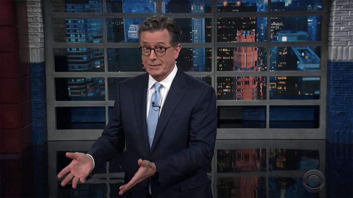 <i>From The Late Show with Stephen Colbert/YouTube</i><br/>Stephen Colbert opened his monologue on June 20 after members of his 