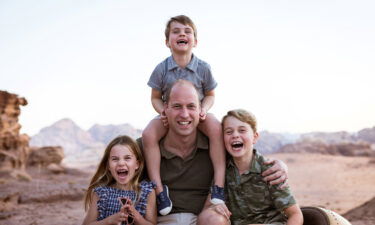 Prince William poses with his children