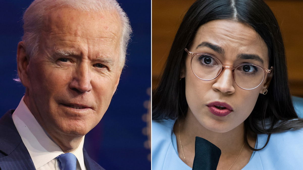 <i>Getty</i><br/>New York Rep. Alexandria Ocasio-Cortez would not commit to backing President Joe Biden in the 2024 presidential election