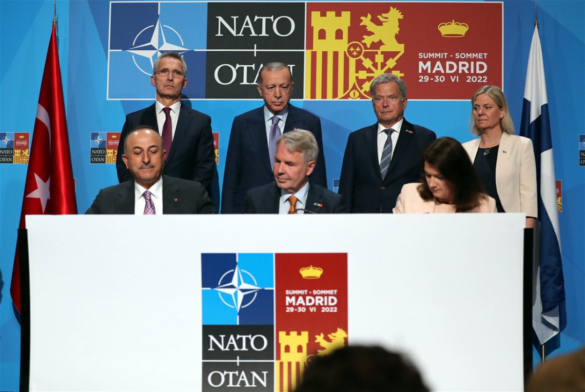 <i>Murat Cetinmuhurdar/Anadolu Agency/Getty Images</i><br/>US President Joe Biden and fellow NATO leaders assembled in the Spanish capital of Madrid on June 29 and announced a significant strengthening of forces along the alliance's eastern flank as Russia's war in Ukraine shows no signs of slowing.
