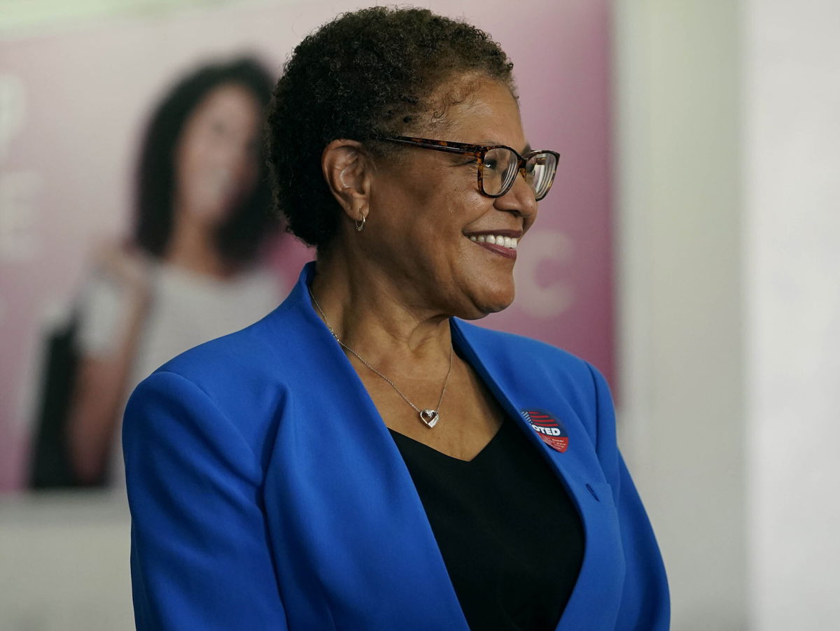 <i>Damian Dovarganes/AP</i><br/>US Rep. Karen Bass