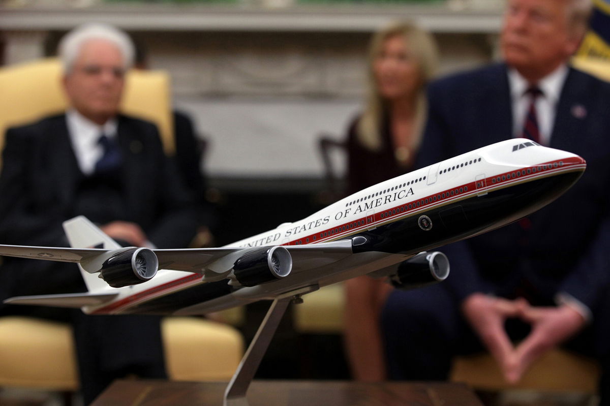 <i>Alex Wong/Getty Images</i><br/>Former President Donald Trump's proposed paint scheme for Air Force One is no longer under consideration due to cost and engineering concerns