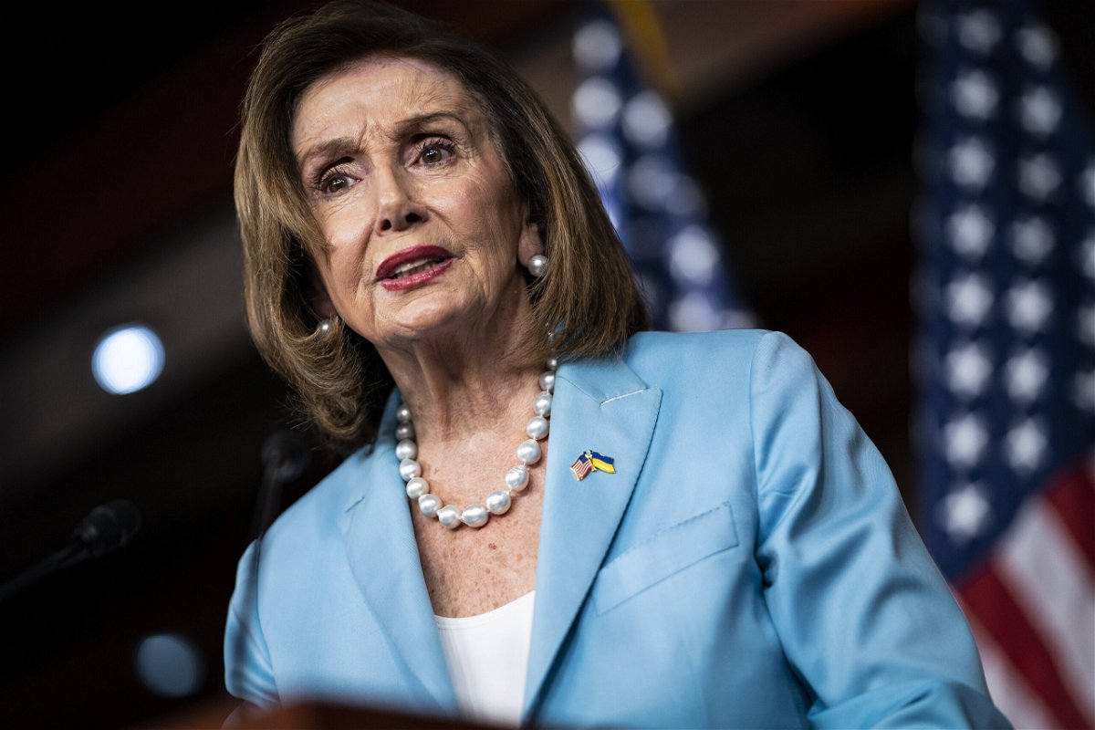 <i>Jabin Botsford/The Washington Post/Getty Images</i><br/>House Speaker Nancy Pelosi speaks during her weekly news conference on Capitol Hill on May 19