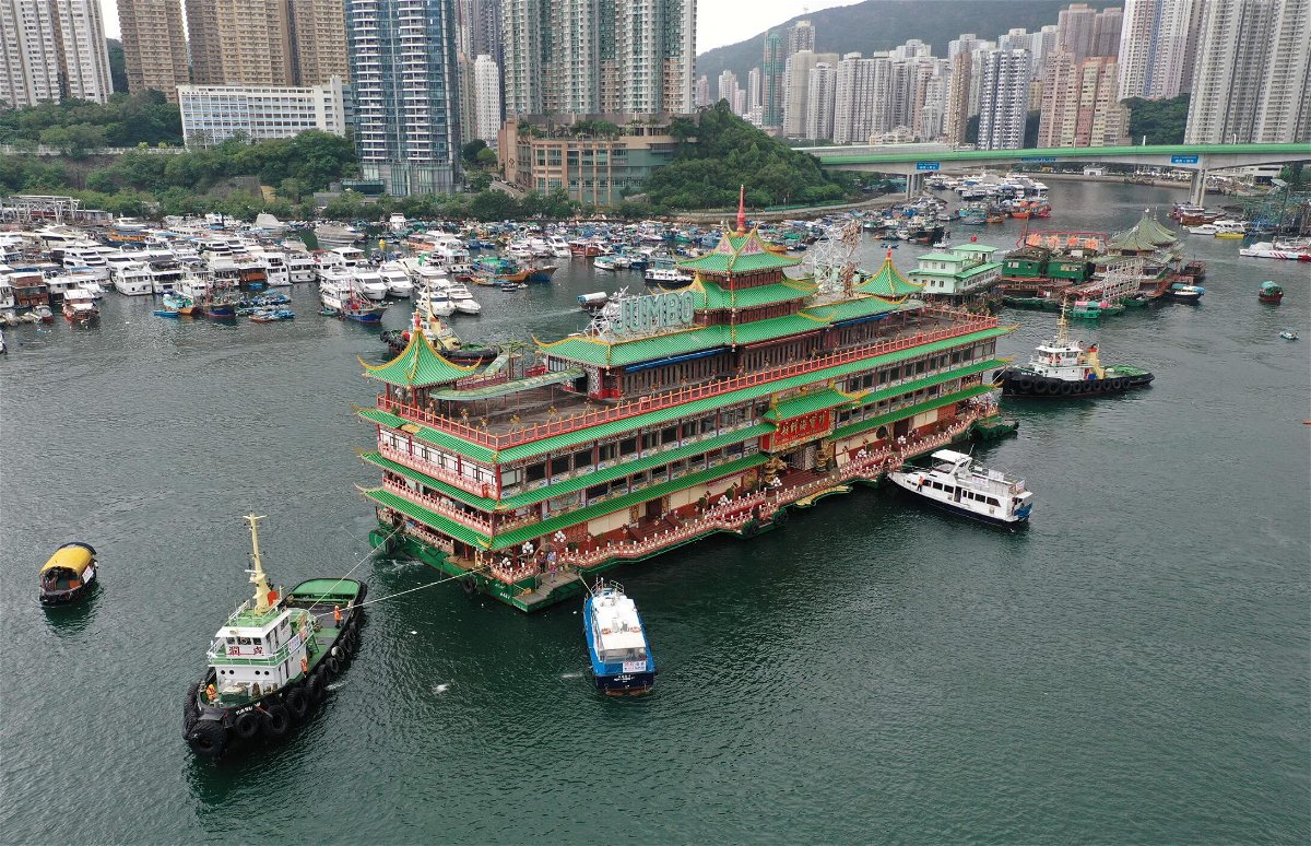 <i>Peter Parks/AFP/Getty Images</i><br/>The owners of an iconic Hong Kong floating restaurant that made headlines after reports emerged it had sunk at sea