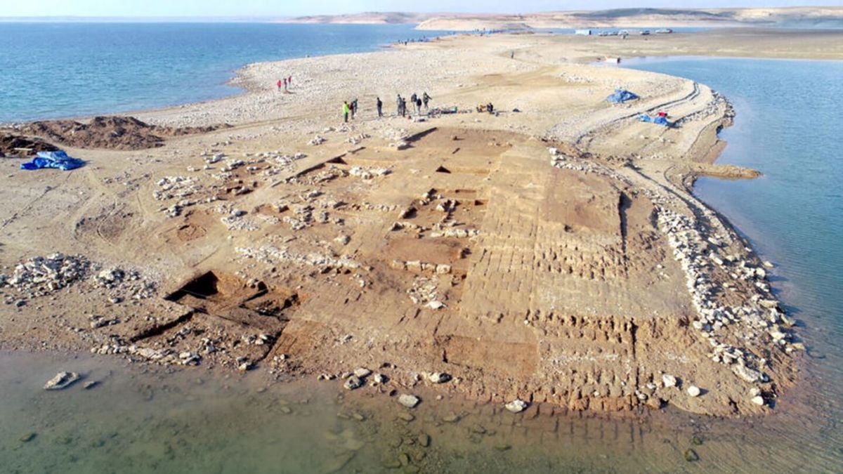 <i>Universities of Freiburg and Tübingen; KAO</i><br/>Archaeologists rushed to excavate and document an ancient city in Iraq before it was once again submerged in the Mosul reservoir.