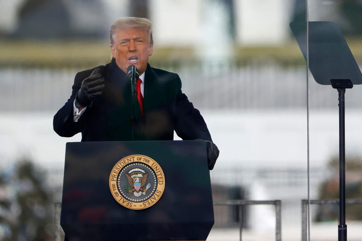 <i>Tasos Katopodis/Getty Images</i><br/>The Secret Service says former President Donald Trump's call to supporters to walk alongside him to the US Capitol on January 6