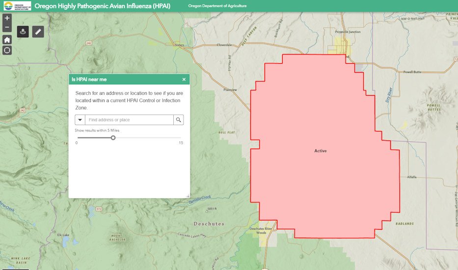 Interactive map shows expanded boundaries of avian bird flu quarantine area