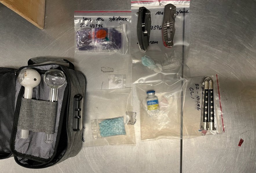 Items seized in arrest of alleged fentanyl trafficking suspect