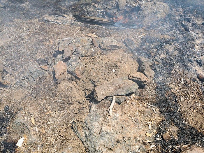 Haner Butte illegal abandoned campfire ODF 77