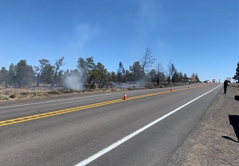 Discarded cigarette caused brush fire that closed Hwy. 126 near Powell Butte