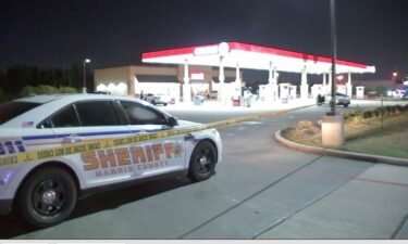 A man fired about 40 shots at a woman who was getting gas at a station in northwest Harris County