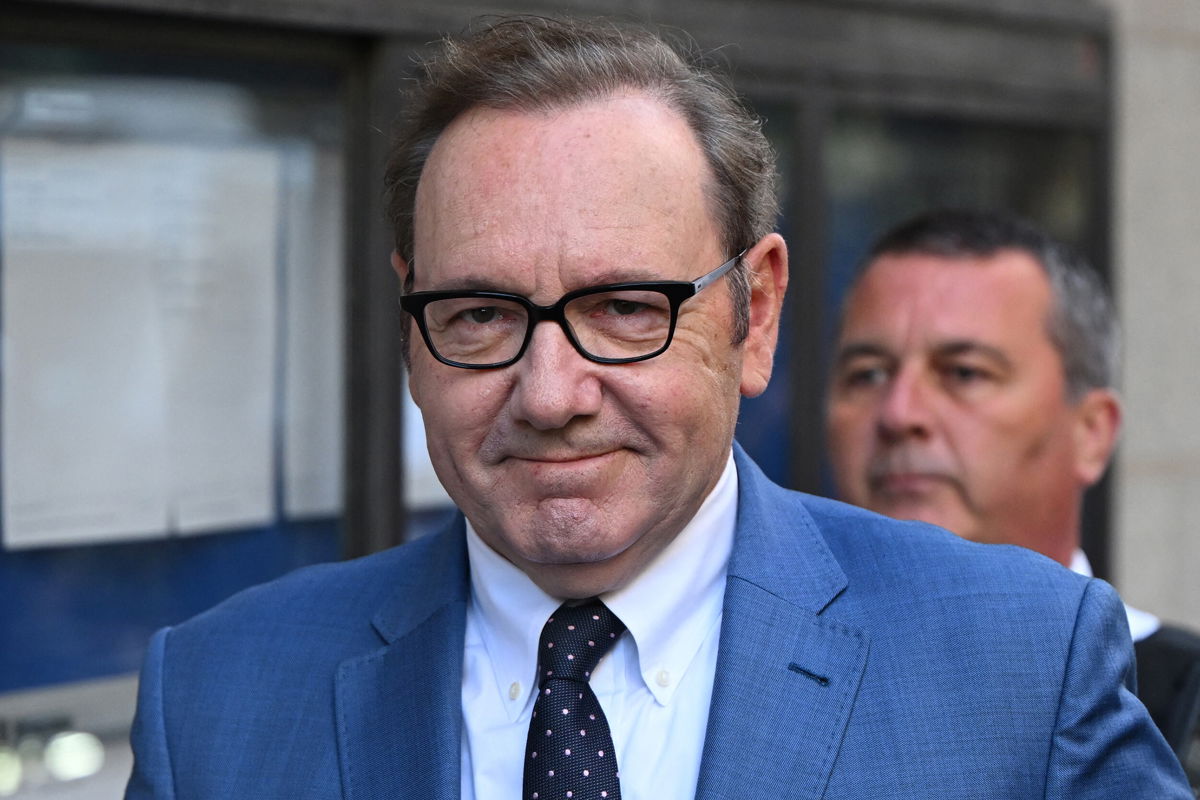 <i>Justin Tallis/AFP/Getty Images</i><br/>US actor Kevin Spacey arrives to the Old Bailey in London on July 14