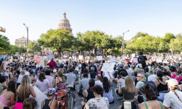 Abortion rights demonstrators protest the US Supreme Court's decision on June 24
