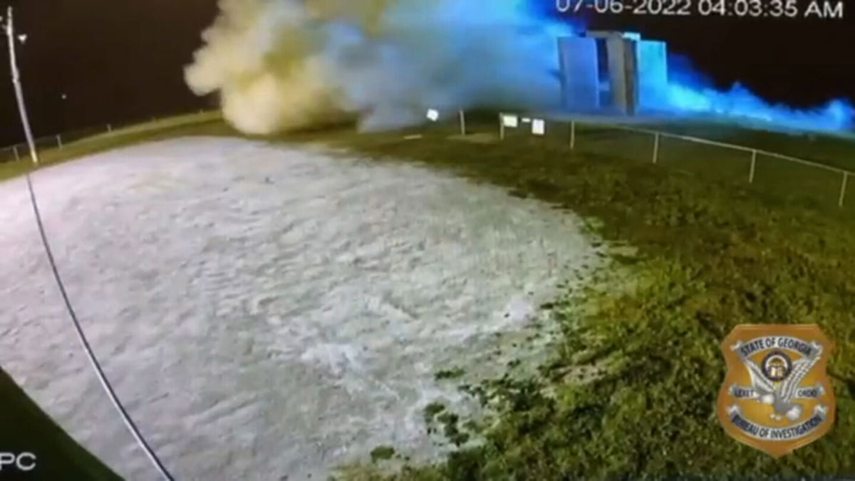 <i>GBI</i><br/>Georgia investigators have released video of an explosion that took place early July 6 at a mysterious attraction in Elberton