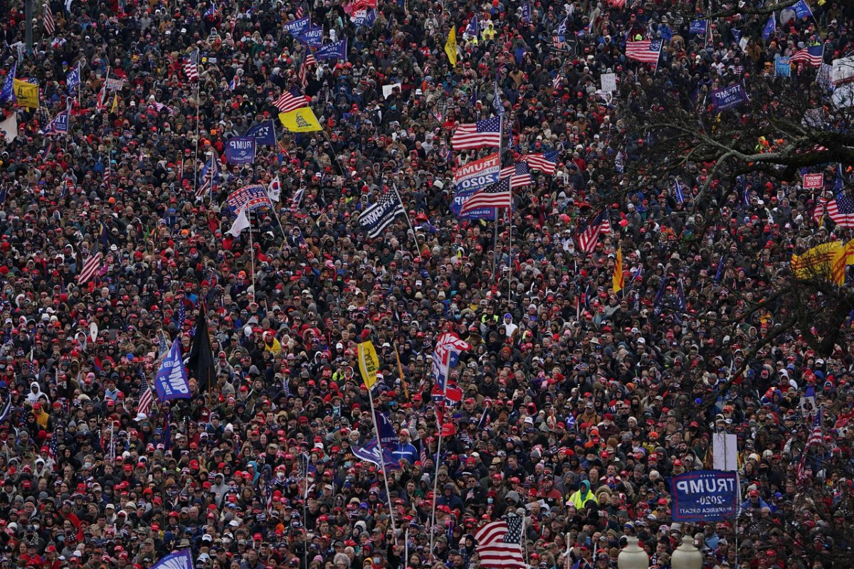 <i>Mandel Ngan/AFP/Getty Images</i><br/>Supporters of US President Donald Trump demonstrate on the National Mall on January 6