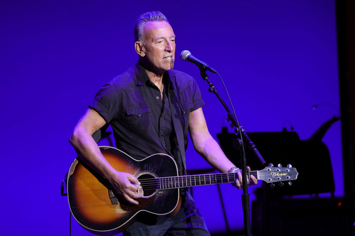 <i>Jamie McCarthy/Getty Images for SUFH</i><br/>Bruce Springsteen is seen here performing in 2021. He'll be touring with the E Street band in 2023.