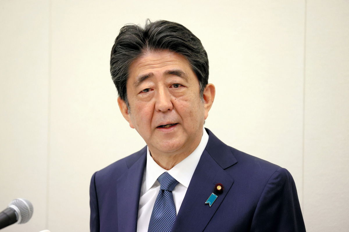 <i>The Asahi Shimbun/Getty Images</i><br/>Former Prime Minister Shinzo Abe speaks on December 24
