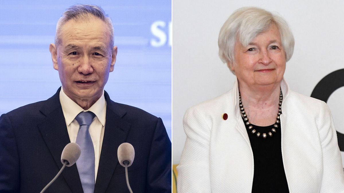 <i>Getty</i><br/>China's Vice Premier Liu He and US Treasury Secretary Janet Yellen held talks on July 4 to discuss the huge challenges facing the global economy amid mounting speculation that some Trump-era tariffs could be cut to ease inflation and boost growth.