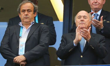 Sepp Blatter (right) pictured with Michel Platini in 2015.
