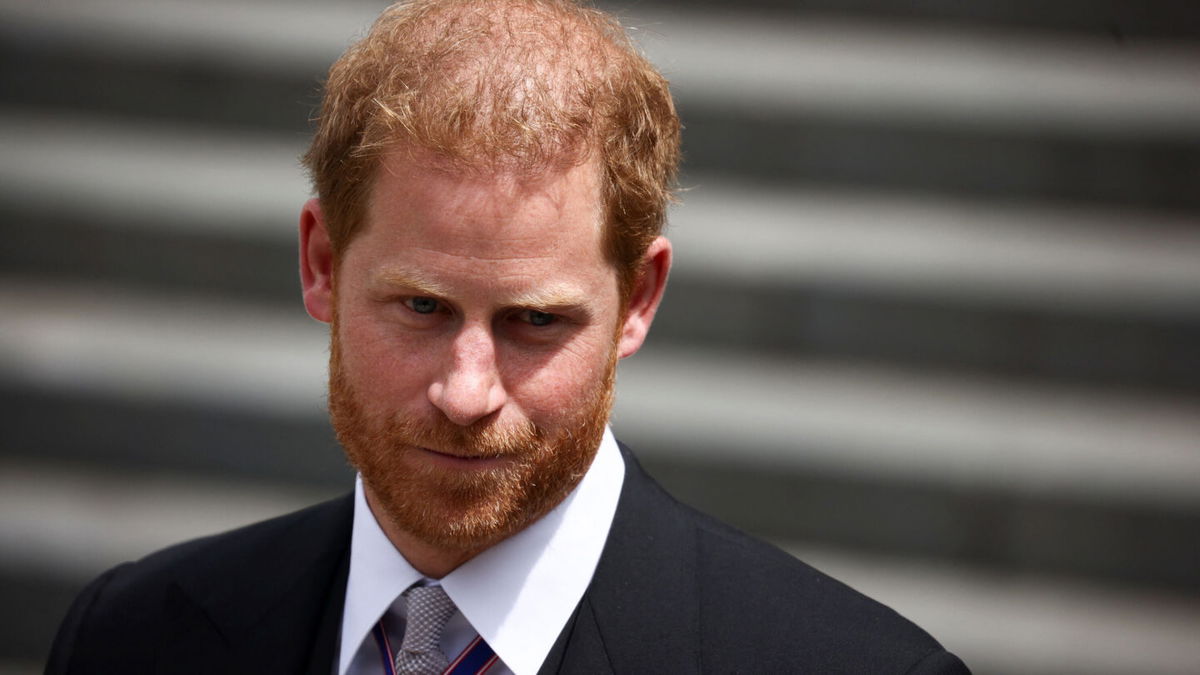 <i>Henry Nicholls/WPA Pool/Getty Images</i><br/>Prince Harry pictured on June 3 in London.