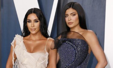 Kim Kardashian and Kylie Jenner attend the Vanity Fair Oscar party in Beverly Hills during the 92nd Academy Awards