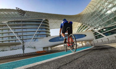 Cycling the Yas Marina F1 circuit is a thrill.