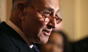 Schumer talks to reporters following the weekly Senate Democratic policy luncheon at the US Capitol in January 2020 in Washington